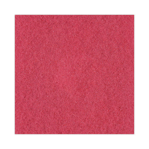 Image of Boardwalk® Buffing Floor Pads, 15" Diameter, Red, 5/carton