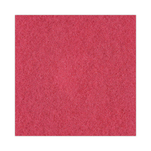 Image of Boardwalk® Buffing Floor Pads, 13" Diameter, Red, 5/carton