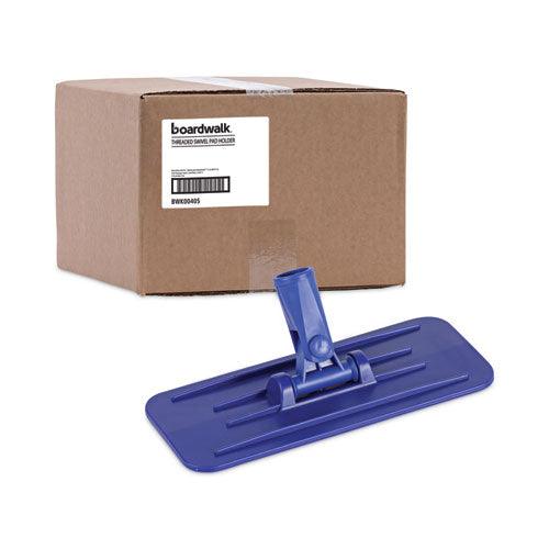 Image of Boardwalk® Swivel Pad Holder, Plastic, Blue, 4 X 9, 12/carton