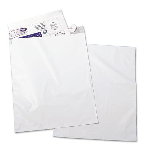 Image of Quality Park Redi-Strip Poly Mailer, #6, Square Flap, Redi-Strip Adhesive Closure, 14 x 19, White, 100/Pack