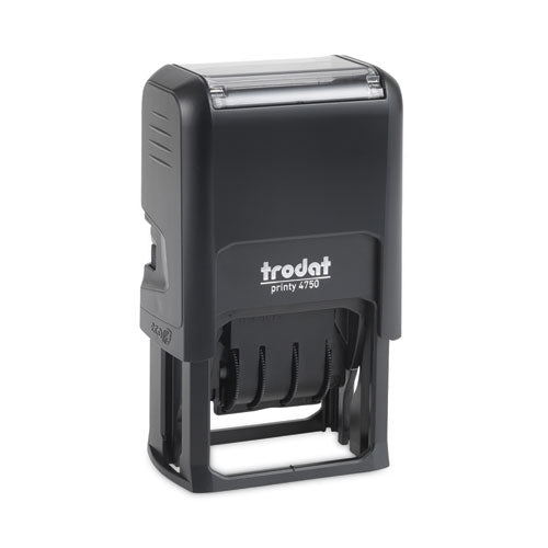 Image of Trodat® Printy Economy 5-in-1 Date Stamp, Self-Inking, 1.63" x 1", Blue/Red