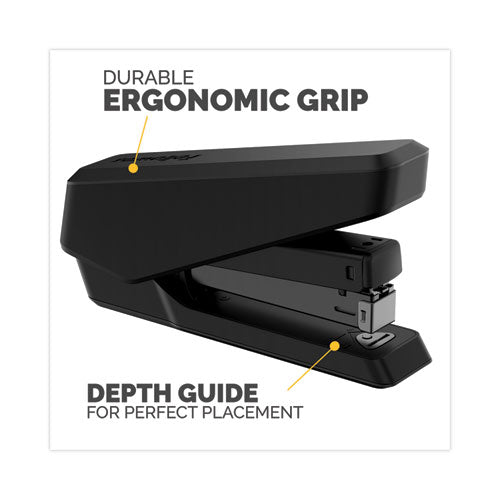 Image of Fellowes® LX850 EasyPress Full Strip Stapler with Antimicrobial Protection, 25-Sheet Capacity, Black