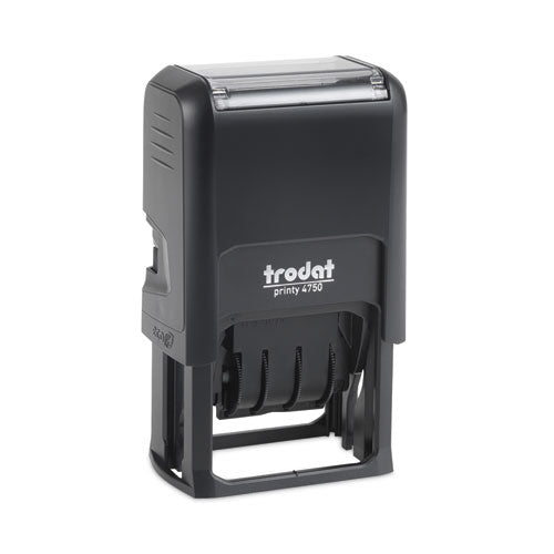 Image of Trodat® Printy Economy Date Stamp, Self-Inking, 1.63" x 1", Blue/Red