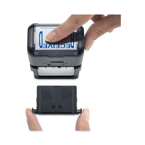 Image of Trodat® Printy Economy 5-in-1 Date Stamp, Self-Inking, 1.63" x 1", Blue/Red