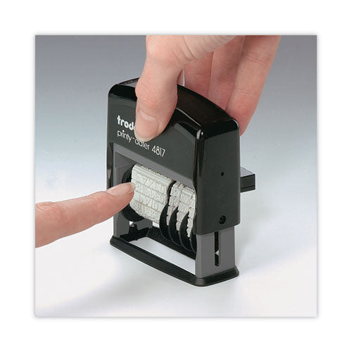 Image of Trodat® Printy Economy 12-Message Date Stamp, Self-Inking, 2" x 0.38", Black