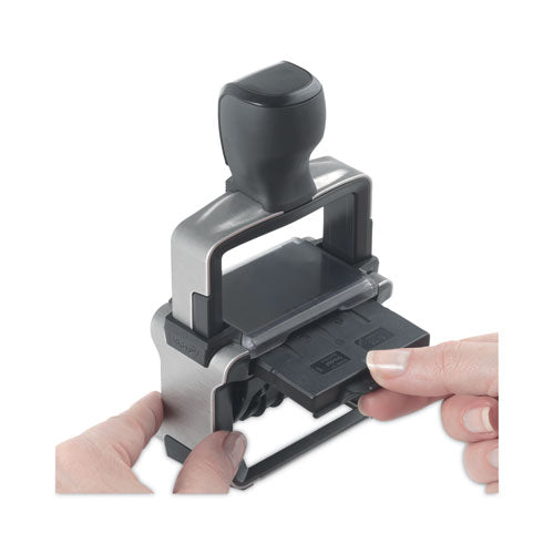 Image of Trodat® Professional 12-Message Date Stamp, Self-Inking, 2.25 X 0.38, Black