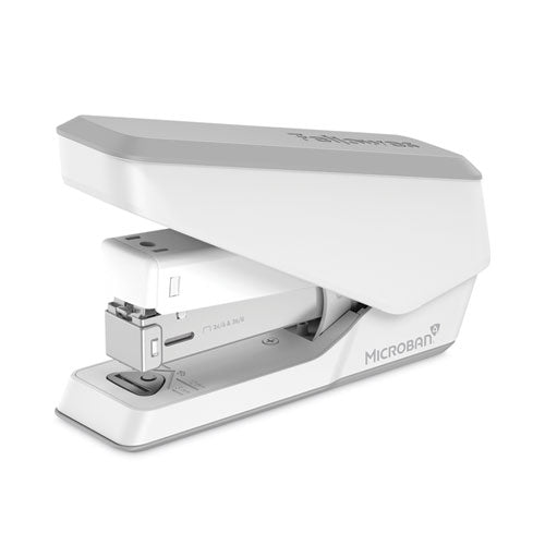 Image of Fellowes® LX840 EasyPress Half Strip Stapler with Antimicrobial Protection, 25-Sheet Capacity, White