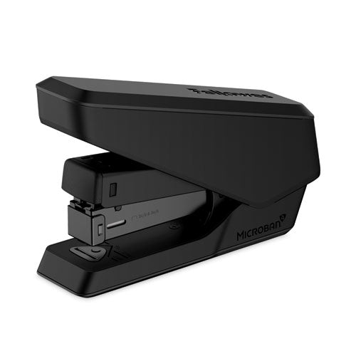 Image of Fellowes® LX840 EasyPress Half Strip Stapler with Antimicrobial Protection, 25-Sheet Capacity, Black