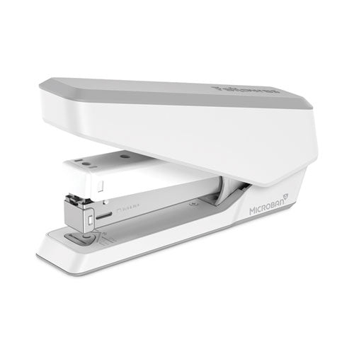 Image of Fellowes® LX850 EasyPress Full Strip Stapler with Antimicrobial Protection, 25-Sheet Capacity, White