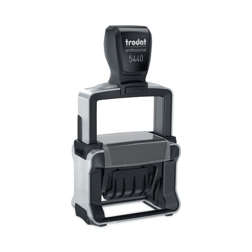 Image of Trodat® Professional 5-in-1 Date Stamp, Self-Inking, 1 x 1.63, Blue/Red