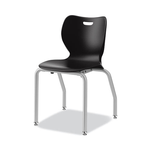Image of HON® SmartLink Four-Leg Chair, 19.5" x 19.63" x 31", Onyx Seat, Onyx Base, 4/Carton
