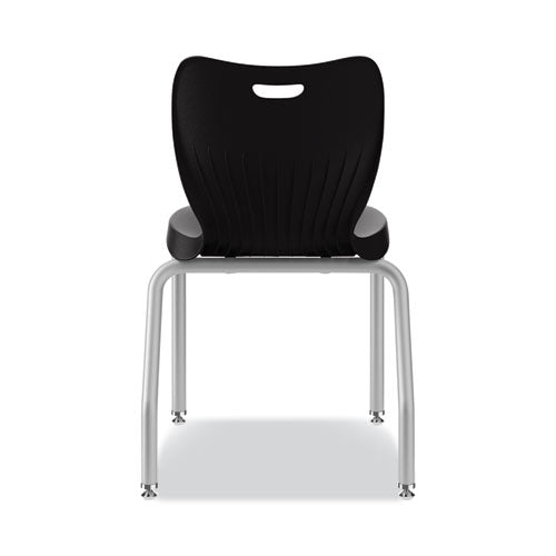 Image of HON® SmartLink Four-Leg Chair, 19.5" x 19.63" x 31", Onyx Seat, Onyx Base, 4/Carton