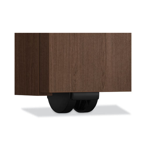 Image of HON® Mod Mobile Pedestal, Left or Right, 3-Drawers: Box/Box/File, Legal/Letter, Sepia Walnut, 15" x 20" x 28"