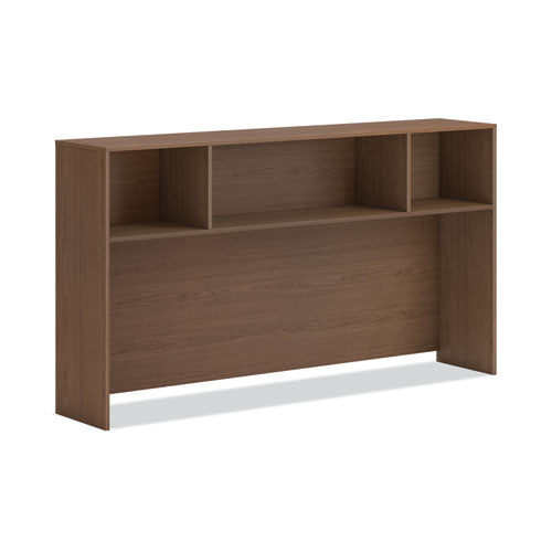 Image of HON® Mod Desk Hutch, 3 Compartments, 72w x 14d x 39.75h, Sepia Walnut