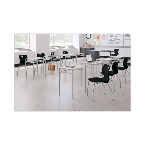 Image of HON® SmartLink Four-Leg Chair, 19.5" x 19.63" x 31", Onyx Seat, Onyx Base, 4/Carton
