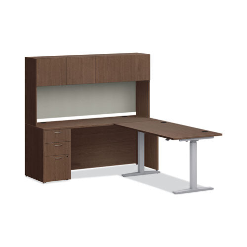 Image of HON® Mod Desk Hutch, 3 Compartments, 72w x 14d x 39.75h, Sepia Walnut