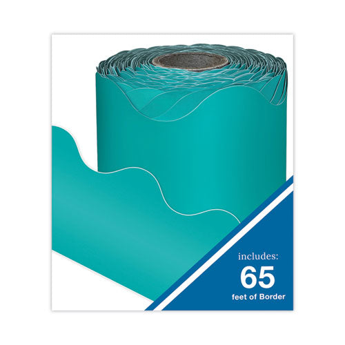 Image of Carson-Dellosa Education Rolled Borders, Scalloped Border, Back to School, 2.25" x 65 ft, Teal