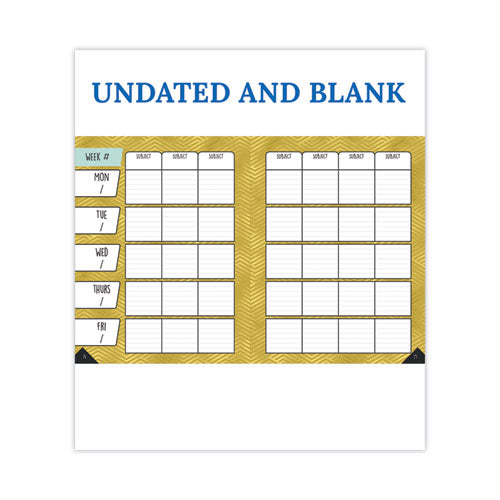 Image of Carson-Dellosa Education Teacher Planner, Weekly/Monthly, Two-Page Spread (Seven Subjects), Two-Page Spread (One Month), 11 x 8.5, Multicolor Cover