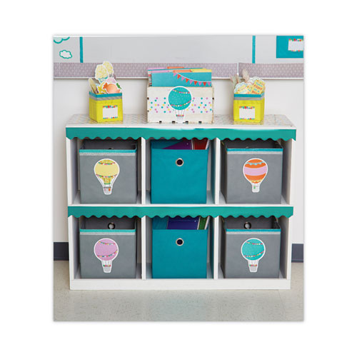 Image of Carson-Dellosa Education Rolled Borders, Scalloped Border, Back to School, 2.25" x 65 ft, Teal