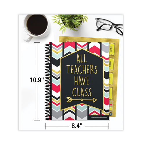 Image of Carson-Dellosa Education Teacher Planner, Weekly/Monthly, Two-Page Spread (Seven Subjects), Two-Page Spread (One Month), 11 x 8.5, Multicolor Cover