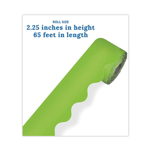 Image of Carson-Dellosa Education Rolled Borders, Scalloped Border, Back to School, 2.25" x 65 ft, Lime