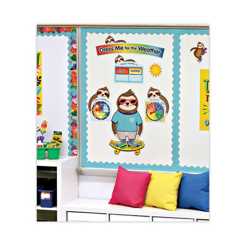 Image of Carson-Dellosa Education Curriculum Bulletin Board Sets, 54-Piece Set, Dress Me for the Weather, 23.5" x 7.5", Multicolor
