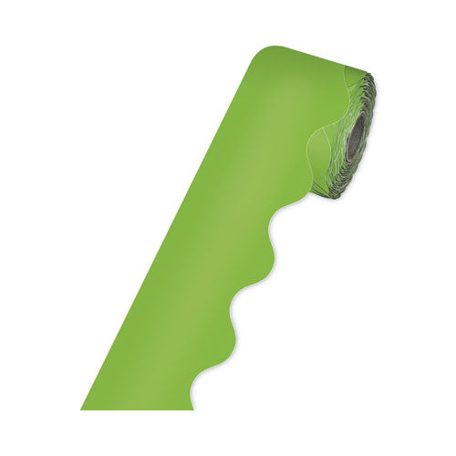 Image of Carson-Dellosa Education Rolled Borders, Scalloped Border, Back to School, 2.25" x 65 ft, Lime