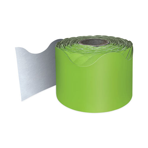 Image of Carson-Dellosa Education Rolled Borders, Scalloped Border, Back to School, 2.25" x 65 ft, Lime