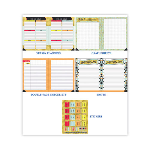 Image of Carson-Dellosa Education Teacher Planner, Weekly/Monthly, Two-Page Spread (Seven Subjects), Two-Page Spread (One Month), 11 x 8.5, Multicolor Cover