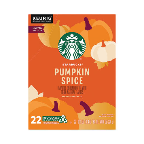 Image of Starbucks® Pumpkin Spice Coffee, K-Cups, 22/Box, 4 Boxes/Carton