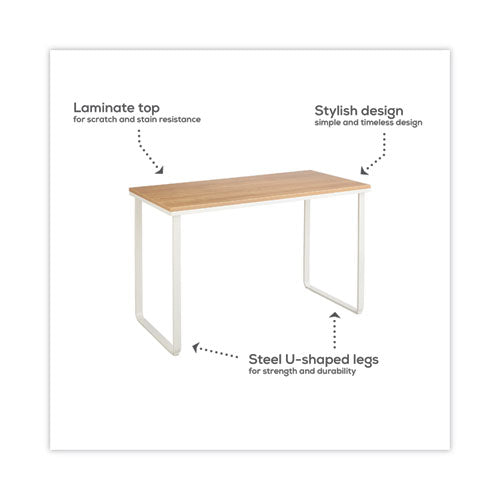 Image of Safco® Steel Desk, 47.25" X 24" X 28.75", Beech/white