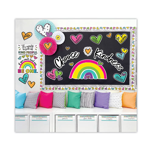 Image of Carson-Dellosa Education Motivational Bulletin Board Sets, 75-Piece Set, Kind Vibes, 30" x 16", Multicolor