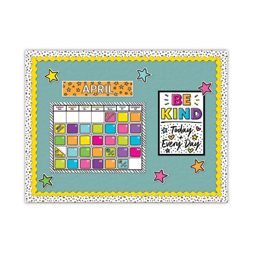 Image of Carson-Dellosa Education Calendar Bulletin Board Sets, 129-Piece Set, Kind Vibes, 23" x 17", Multicolor