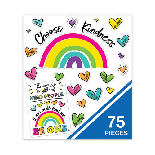 Image of Carson-Dellosa Education Motivational Bulletin Board Sets, 75-Piece Set, Kind Vibes, 30" x 16", Multicolor