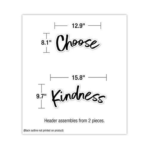Image of Carson-Dellosa Education Motivational Bulletin Board Sets, 75-Piece Set, Kind Vibes, 30" x 16", Multicolor
