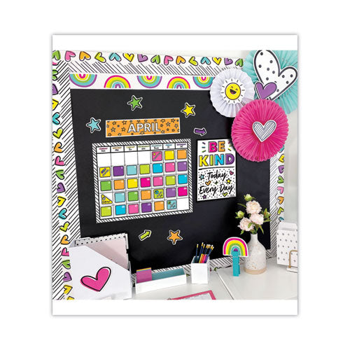 Image of Carson-Dellosa Education Calendar Bulletin Board Sets, 129-Piece Set, Kind Vibes, 23" x 17", Multicolor