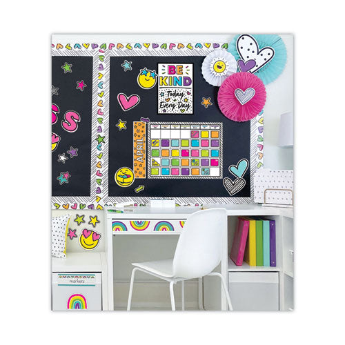 Image of Carson-Dellosa Education Calendar Bulletin Board Sets, 129-Piece Set, Kind Vibes, 23" x 17", Multicolor
