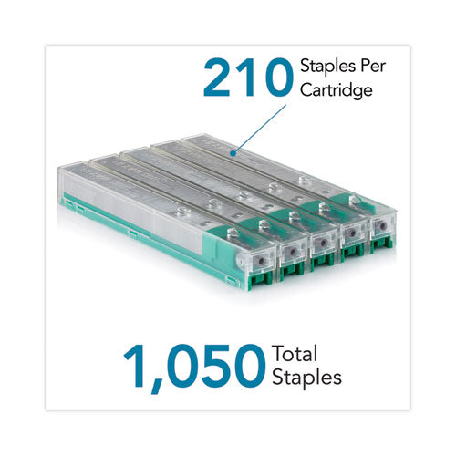 Image of Rapid® Staple Cartridge, 0.41" Leg, 0.5" Crown, Steel, 210/cartridge, 5 Cartridges/pack, 1,050/pack