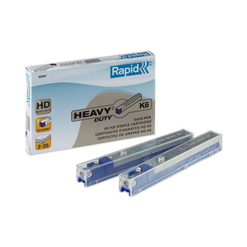 Image of Rapid® Staple Cartridge, 0.25" Leg, 0.5" Crown, Steel, 210/cartridge, 5 Cartridges/pack, 1,050/pack