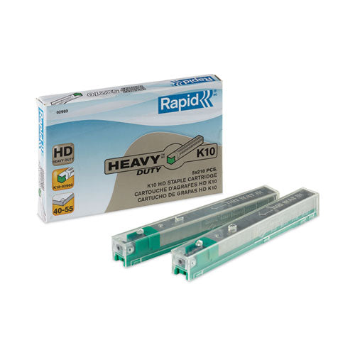 Image of Rapid® Staple Cartridge, 0.41" Leg, 0.5" Crown, Steel, 210/cartridge, 5 Cartridges/pack, 1,050/pack
