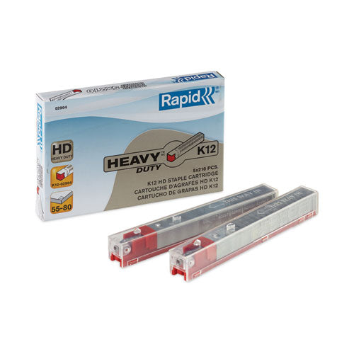 Image of Rapid® Staple Cartridge, 0.47" Leg, 0.5" Crown, Steel, 210/cartridge, 5 Cartridges/pack, 1,050/pack