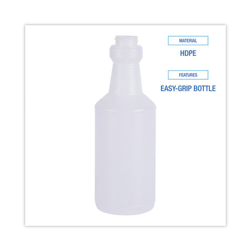 Image of Boardwalk® Easy-Grip Plastic Spray Bottle, 16 oz, Clear, 24/Carton