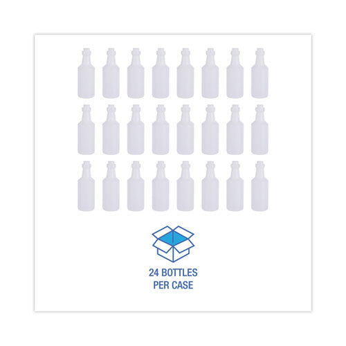 Image of Boardwalk® Easy-Grip Plastic Spray Bottle, 16 oz, Clear, 24/Carton
