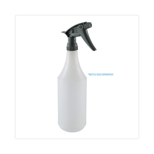 Image of Boardwalk® Chemical-Resistant Trigger Sprayer 320CR, 7.25" Tube, Fits 16 oz Bottles, Gray, 24/Carton