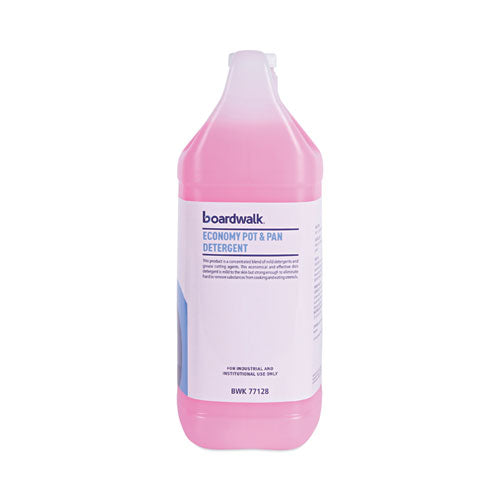 Image of Boardwalk® Industrial Strength Pot and Pan Hand Dishwashing Detergent, Herbal Scent, 1 gal Bottle, 4/Carton