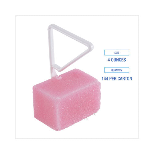 Image of Boardwalk® Para Toilet Bowl Deodorizer Block, Cherry Scent, 4 oz, Pink, 144/Carton