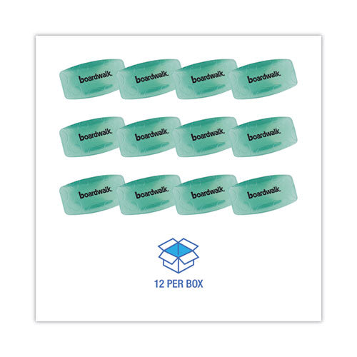 Image of Boardwalk® Toilet Bowl Clip, Cucumber Melon Scent, Green, 12/Box