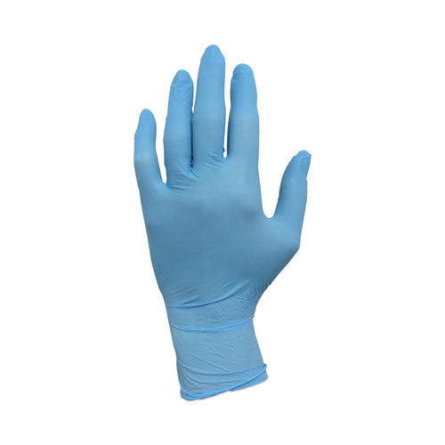 Image of HOSPECO® ProWorks Exam Grade Disposable Nitrile Gloves, Powder-Free, Large, Blue, 100/Box, 10 Boxes/Carton