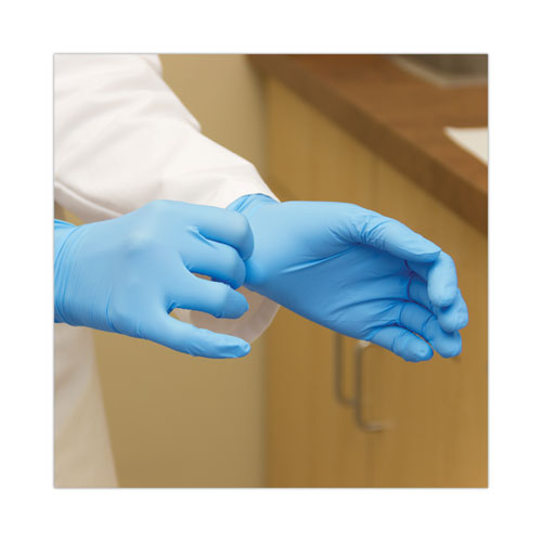 Image of HOSPECO® ProWorks Exam Grade Disposable Nitrile Gloves, Powder-Free, Large, Blue, 100/Box, 10 Boxes/Carton