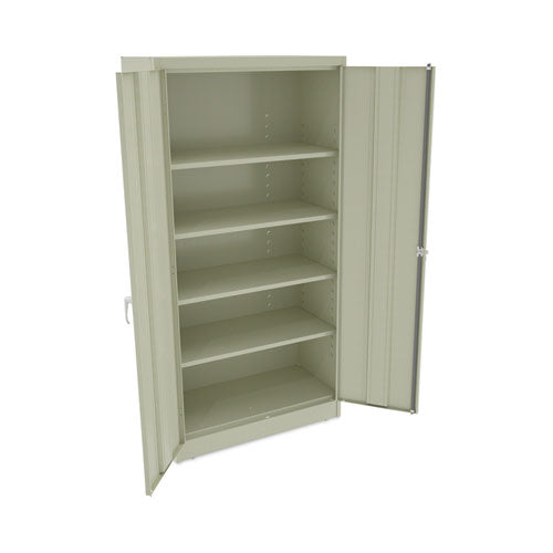 Image of Alera® Assembled 72" High Heavy-Duty Welded Storage Cabinet, Four Adjustable Shelves, 36w X 18d, Putty
